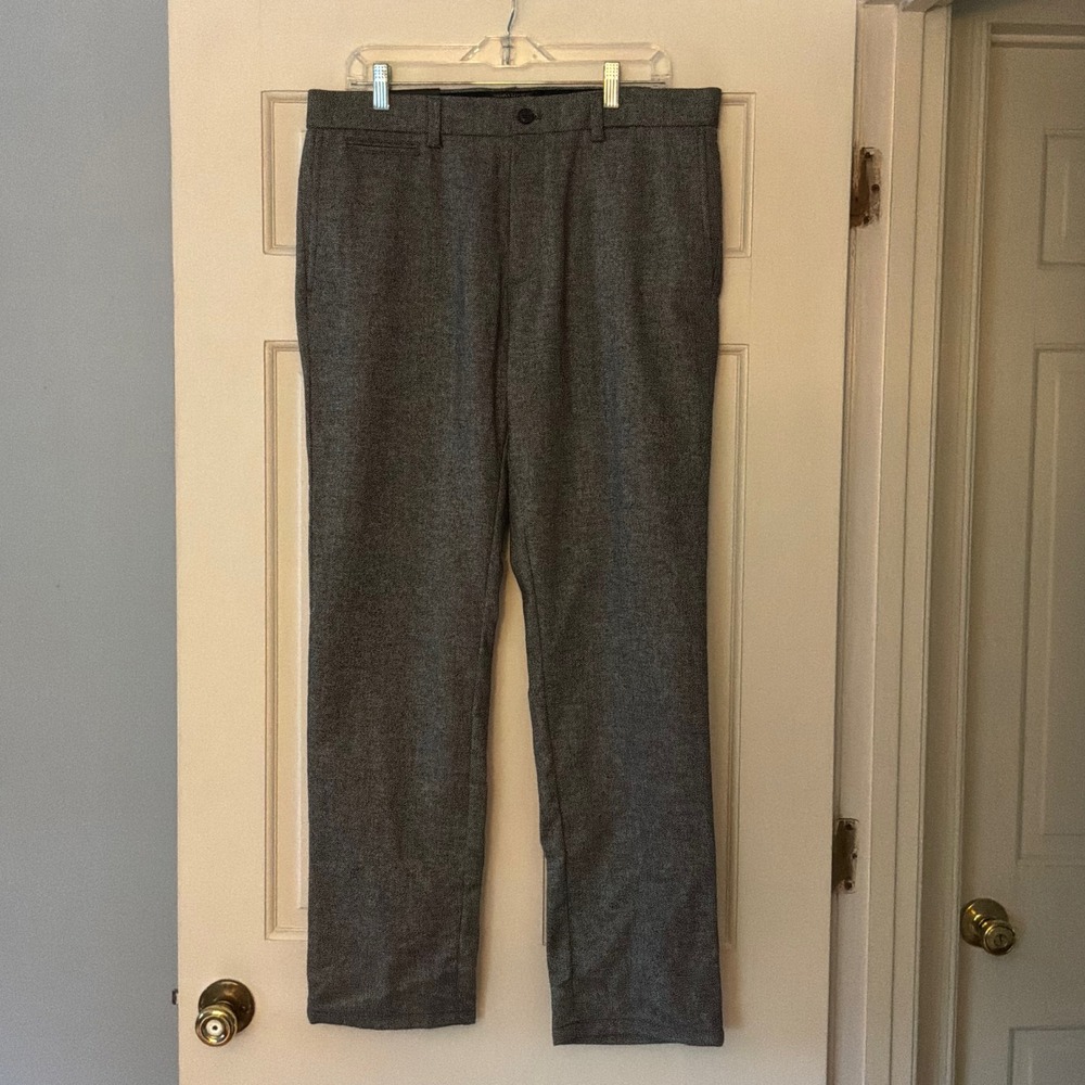 Banana Republic Aiden Slim Fit Pants 34x32 NWT Gray Herringbone Nova Fides Wool